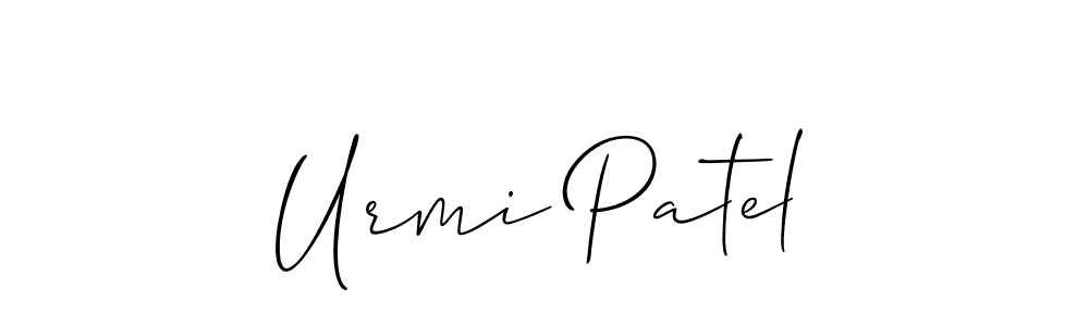 How to Draw Urmi Patel signature style? Allison_Script is a latest design signature styles for name Urmi Patel. Urmi Patel signature style 2 images and pictures png