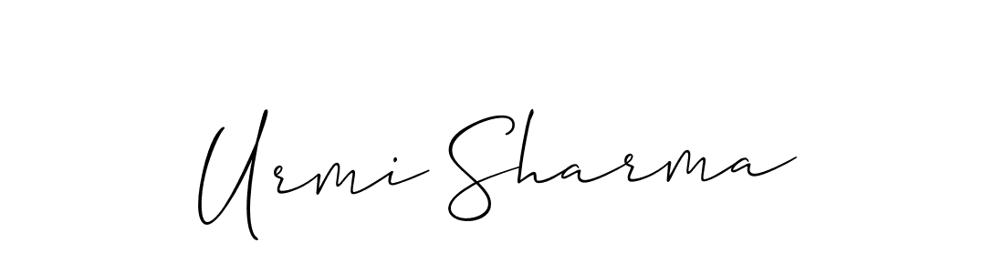 How to make Urmi Sharma signature? Allison_Script is a professional autograph style. Create handwritten signature for Urmi Sharma name. Urmi Sharma signature style 2 images and pictures png