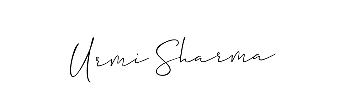 if you are searching for the best signature style for your name Urmi Sharma. so please give up your signature search. here we have designed multiple signature styles  using Allison_Script. Urmi Sharma signature style 2 images and pictures png