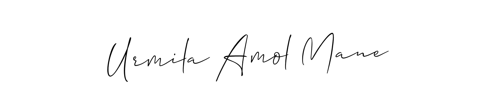 Make a short Urmila Amol Mane signature style. Manage your documents anywhere anytime using Allison_Script. Create and add eSignatures, submit forms, share and send files easily. Urmila Amol Mane signature style 2 images and pictures png