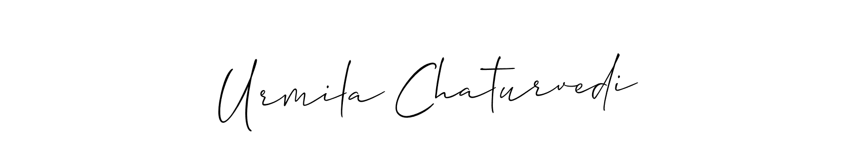 Allison_Script is a professional signature style that is perfect for those who want to add a touch of class to their signature. It is also a great choice for those who want to make their signature more unique. Get Urmila Chaturvedi name to fancy signature for free. Urmila Chaturvedi signature style 2 images and pictures png