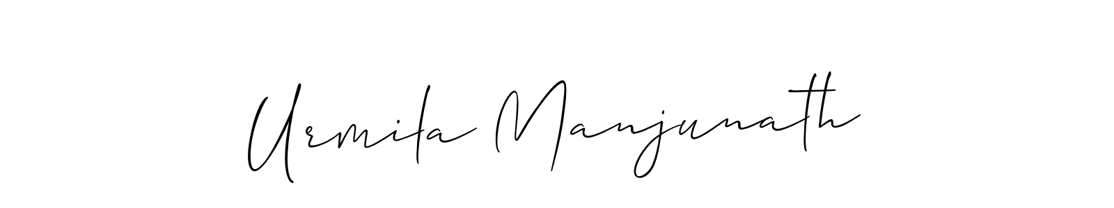 Also we have Urmila Manjunath name is the best signature style. Create professional handwritten signature collection using Allison_Script autograph style. Urmila Manjunath signature style 2 images and pictures png