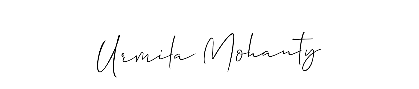 Also we have Urmila Mohanty name is the best signature style. Create professional handwritten signature collection using Allison_Script autograph style. Urmila Mohanty signature style 2 images and pictures png