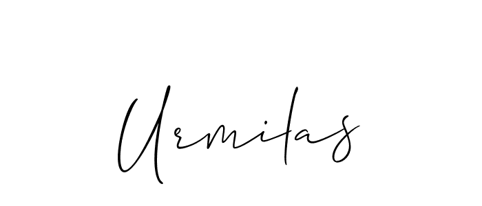 How to make Urmilas name signature. Use Allison_Script style for creating short signs online. This is the latest handwritten sign. Urmilas signature style 2 images and pictures png