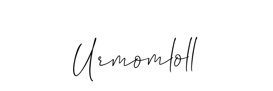 Allison_Script is a professional signature style that is perfect for those who want to add a touch of class to their signature. It is also a great choice for those who want to make their signature more unique. Get Urmomloll name to fancy signature for free. Urmomloll signature style 2 images and pictures png