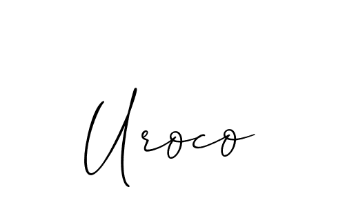 Make a beautiful signature design for name Uroco. With this signature (Allison_Script) style, you can create a handwritten signature for free. Uroco signature style 2 images and pictures png