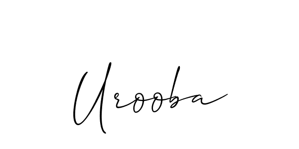 How to make Urooba signature? Allison_Script is a professional autograph style. Create handwritten signature for Urooba name. Urooba signature style 2 images and pictures png