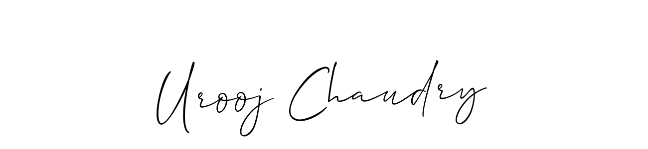 Urooj Chaudry stylish signature style. Best Handwritten Sign (Allison_Script) for my name. Handwritten Signature Collection Ideas for my name Urooj Chaudry. Urooj Chaudry signature style 2 images and pictures png