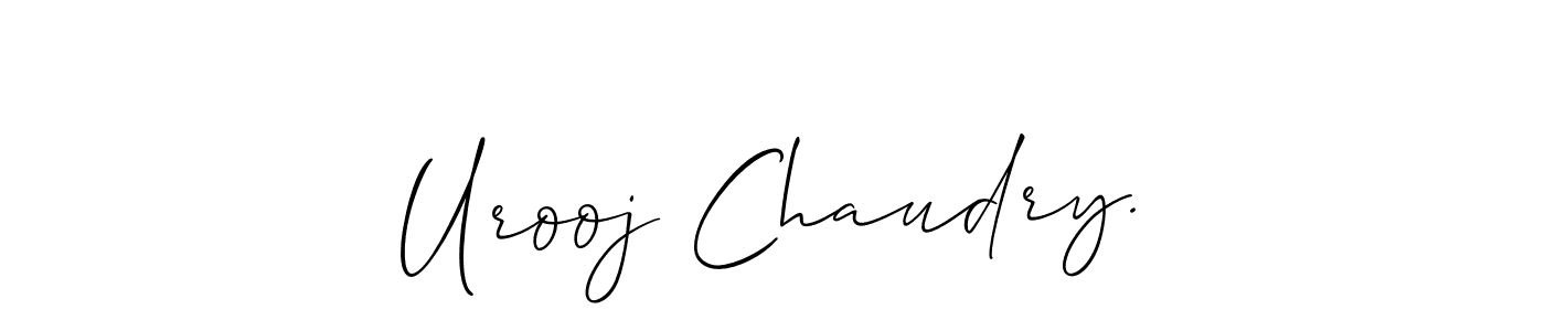 if you are searching for the best signature style for your name Urooj Chaudry.. so please give up your signature search. here we have designed multiple signature styles  using Allison_Script. Urooj Chaudry. signature style 2 images and pictures png