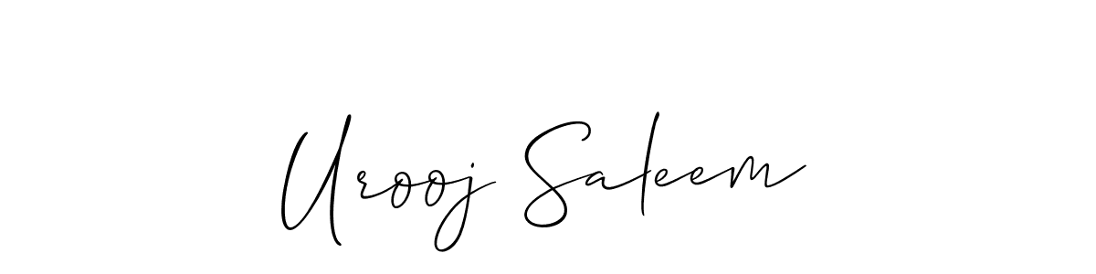 How to make Urooj Saleem signature? Allison_Script is a professional autograph style. Create handwritten signature for Urooj Saleem name. Urooj Saleem signature style 2 images and pictures png