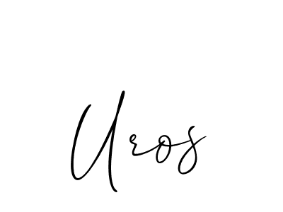 Also we have Uros name is the best signature style. Create professional handwritten signature collection using Allison_Script autograph style. Uros signature style 2 images and pictures png