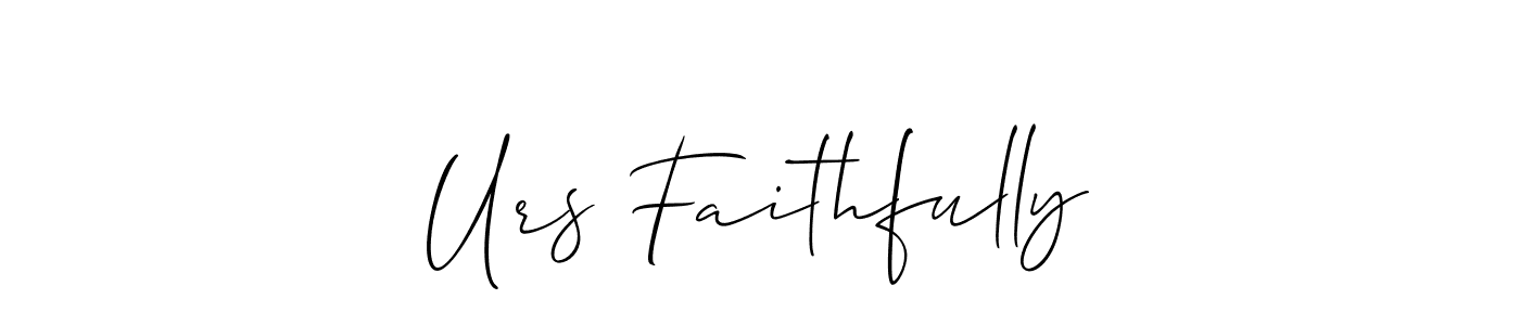 Make a beautiful signature design for name Urs Faithfully. Use this online signature maker to create a handwritten signature for free. Urs Faithfully signature style 2 images and pictures png