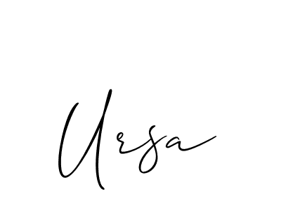 It looks lik you need a new signature style for name Ursa. Design unique handwritten (Allison_Script) signature with our free signature maker in just a few clicks. Ursa signature style 2 images and pictures png