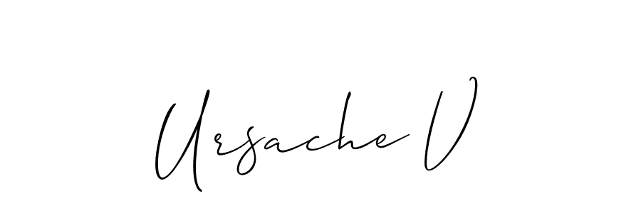 How to Draw Ursache V signature style? Allison_Script is a latest design signature styles for name Ursache V. Ursache V signature style 2 images and pictures png