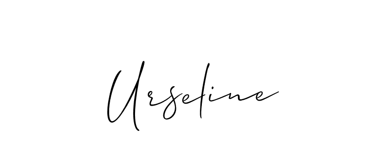 Urseline stylish signature style. Best Handwritten Sign (Allison_Script) for my name. Handwritten Signature Collection Ideas for my name Urseline. Urseline signature style 2 images and pictures png