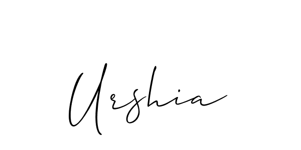 Best and Professional Signature Style for Urshia. Allison_Script Best Signature Style Collection. Urshia signature style 2 images and pictures png