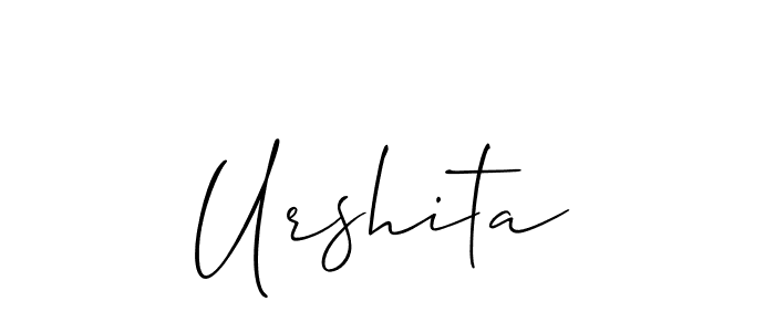 Design your own signature with our free online signature maker. With this signature software, you can create a handwritten (Allison_Script) signature for name Urshita. Urshita signature style 2 images and pictures png
