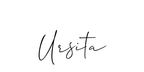 How to make Ursita name signature. Use Allison_Script style for creating short signs online. This is the latest handwritten sign. Ursita signature style 2 images and pictures png