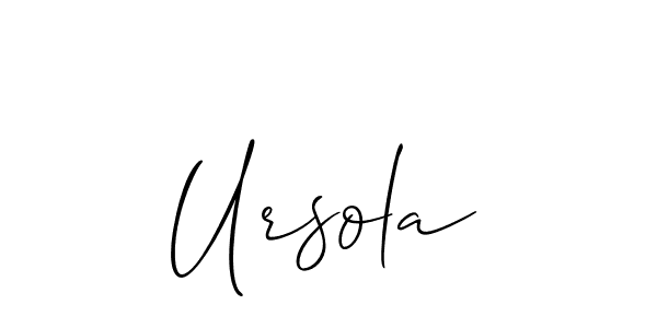 How to make Ursola signature? Allison_Script is a professional autograph style. Create handwritten signature for Ursola name. Ursola signature style 2 images and pictures png