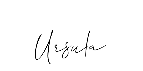 Design your own signature with our free online signature maker. With this signature software, you can create a handwritten (Allison_Script) signature for name Ursula. Ursula signature style 2 images and pictures png