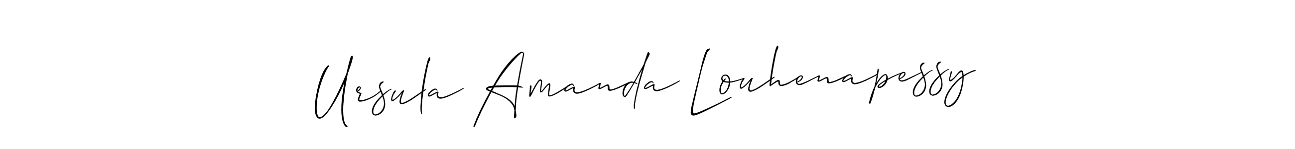 How to make Ursula Amanda Louhenapessy name signature. Use Allison_Script style for creating short signs online. This is the latest handwritten sign. Ursula Amanda Louhenapessy signature style 2 images and pictures png