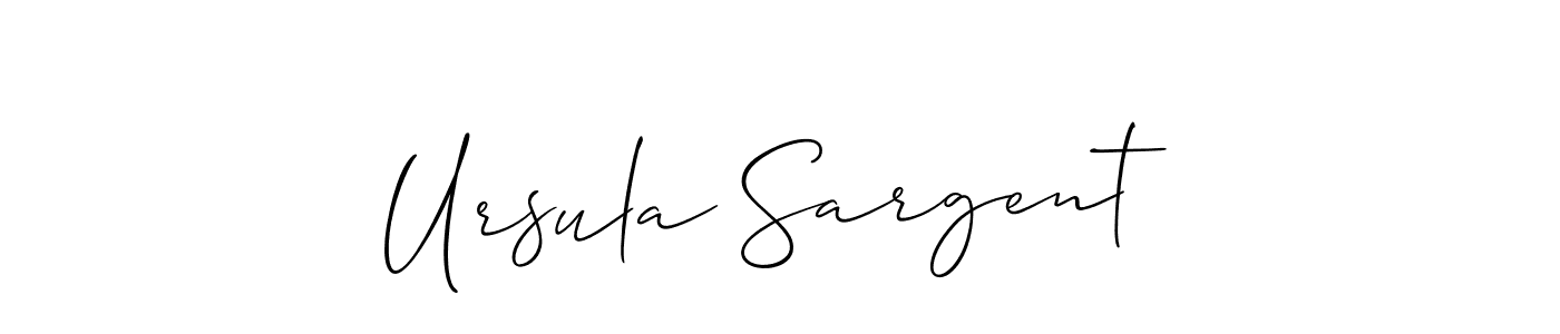 You should practise on your own different ways (Allison_Script) to write your name (Ursula Sargent) in signature. don't let someone else do it for you. Ursula Sargent signature style 2 images and pictures png