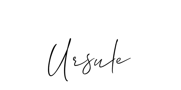 Design your own signature with our free online signature maker. With this signature software, you can create a handwritten (Allison_Script) signature for name Ursule. Ursule signature style 2 images and pictures png