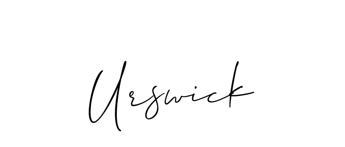 How to make Urswick signature? Allison_Script is a professional autograph style. Create handwritten signature for Urswick name. Urswick signature style 2 images and pictures png