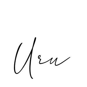 Create a beautiful signature design for name Uru. With this signature (Allison_Script) fonts, you can make a handwritten signature for free. Uru signature style 2 images and pictures png