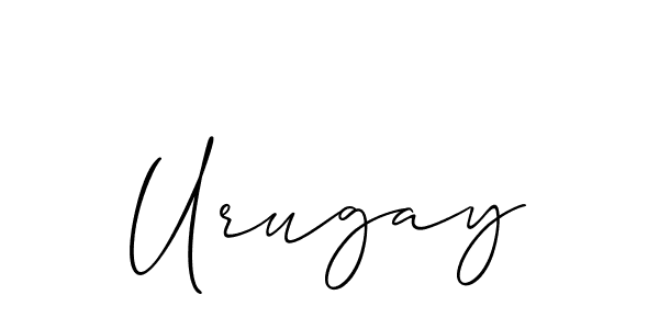 Allison_Script is a professional signature style that is perfect for those who want to add a touch of class to their signature. It is also a great choice for those who want to make their signature more unique. Get Urugay name to fancy signature for free. Urugay signature style 2 images and pictures png