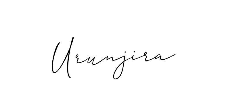 How to make Urunjira signature? Allison_Script is a professional autograph style. Create handwritten signature for Urunjira name. Urunjira signature style 2 images and pictures png