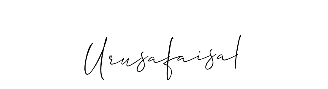 Also You can easily find your signature by using the search form. We will create Urusafaisal name handwritten signature images for you free of cost using Allison_Script sign style. Urusafaisal signature style 2 images and pictures png