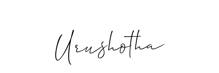How to make Urushotha signature? Allison_Script is a professional autograph style. Create handwritten signature for Urushotha name. Urushotha signature style 2 images and pictures png
