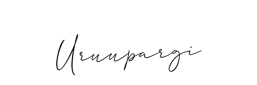 Similarly Allison_Script is the best handwritten signature design. Signature creator online .You can use it as an online autograph creator for name Uruupargi. Uruupargi signature style 2 images and pictures png