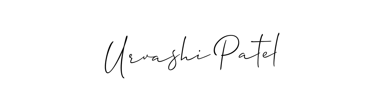 The best way (Allison_Script) to make a short signature is to pick only two or three words in your name. The name Urvashi Patel include a total of six letters. For converting this name. Urvashi Patel signature style 2 images and pictures png