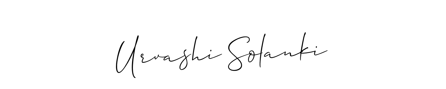 Use a signature maker to create a handwritten signature online. With this signature software, you can design (Allison_Script) your own signature for name Urvashi Solanki. Urvashi Solanki signature style 2 images and pictures png