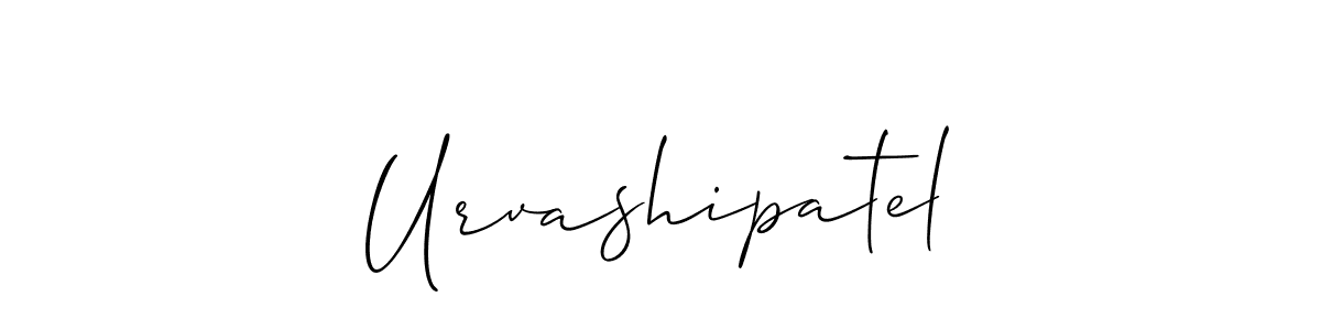 Urvashipatel stylish signature style. Best Handwritten Sign (Allison_Script) for my name. Handwritten Signature Collection Ideas for my name Urvashipatel. Urvashipatel signature style 2 images and pictures png
