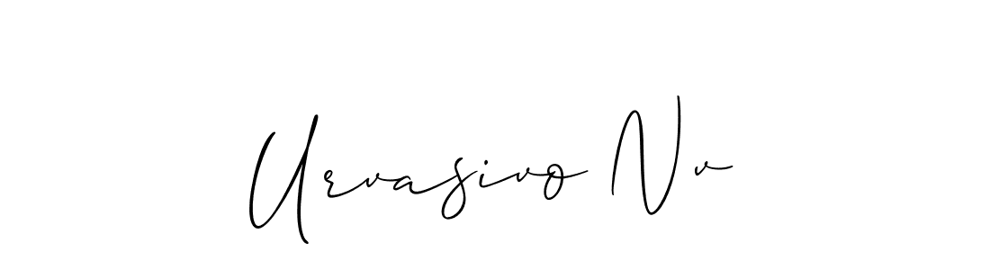 Create a beautiful signature design for name Urvasivo Nv. With this signature (Allison_Script) fonts, you can make a handwritten signature for free. Urvasivo Nv signature style 2 images and pictures png