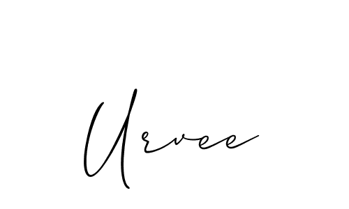 Make a beautiful signature design for name Urvee. With this signature (Allison_Script) style, you can create a handwritten signature for free. Urvee signature style 2 images and pictures png