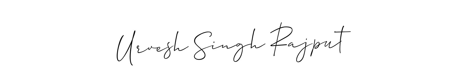 Allison_Script is a professional signature style that is perfect for those who want to add a touch of class to their signature. It is also a great choice for those who want to make their signature more unique. Get Urvesh Singh Rajput name to fancy signature for free. Urvesh Singh Rajput signature style 2 images and pictures png