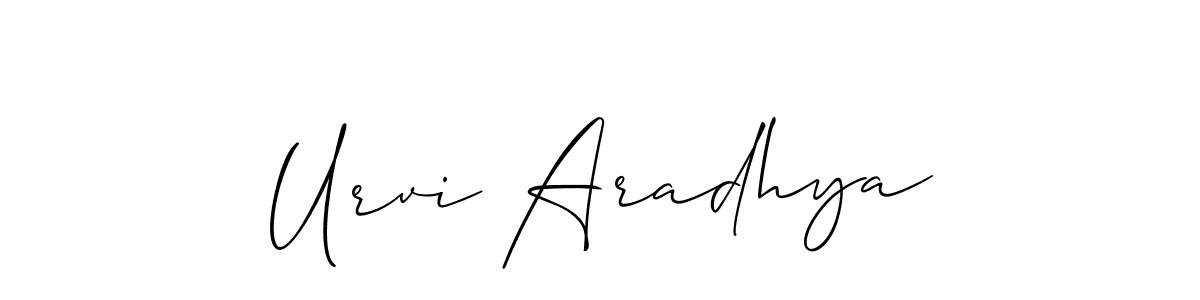 Best and Professional Signature Style for Urvi Aradhya. Allison_Script Best Signature Style Collection. Urvi Aradhya signature style 2 images and pictures png
