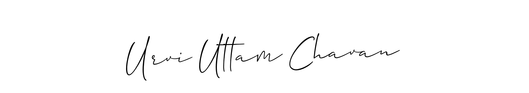 Create a beautiful signature design for name Urvi Uttam Chavan. With this signature (Allison_Script) fonts, you can make a handwritten signature for free. Urvi Uttam Chavan signature style 2 images and pictures png