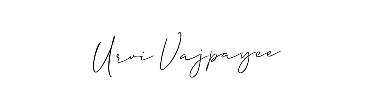 Similarly Allison_Script is the best handwritten signature design. Signature creator online .You can use it as an online autograph creator for name Urvi Vajpayee. Urvi Vajpayee signature style 2 images and pictures png