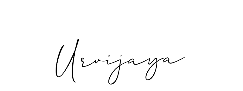 Urvijaya stylish signature style. Best Handwritten Sign (Allison_Script) for my name. Handwritten Signature Collection Ideas for my name Urvijaya. Urvijaya signature style 2 images and pictures png