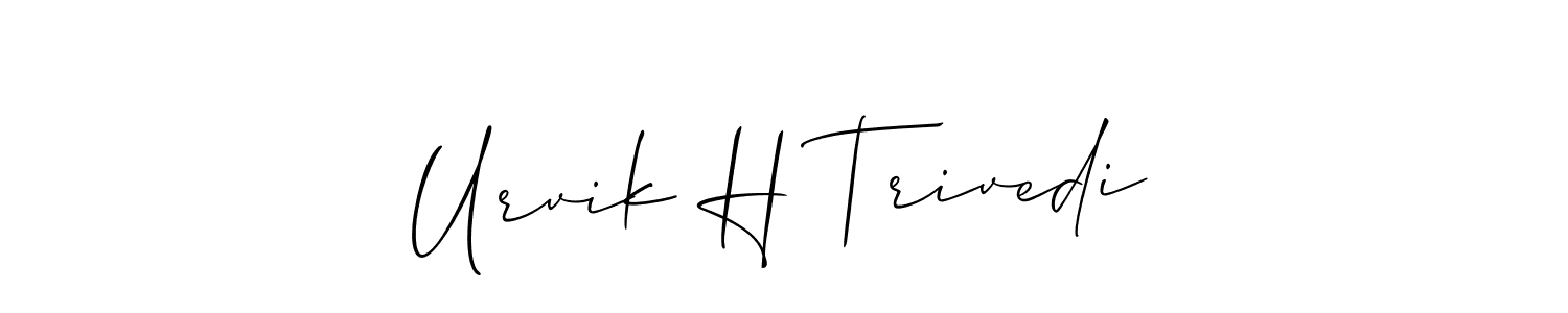 It looks lik you need a new signature style for name Urvik H Trivedi. Design unique handwritten (Allison_Script) signature with our free signature maker in just a few clicks. Urvik H Trivedi signature style 2 images and pictures png