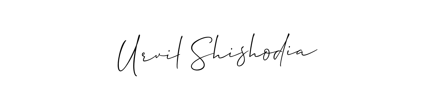 if you are searching for the best signature style for your name Urvil Shishodia. so please give up your signature search. here we have designed multiple signature styles  using Allison_Script. Urvil Shishodia signature style 2 images and pictures png