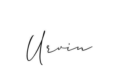 How to make Urvin signature? Allison_Script is a professional autograph style. Create handwritten signature for Urvin name. Urvin signature style 2 images and pictures png