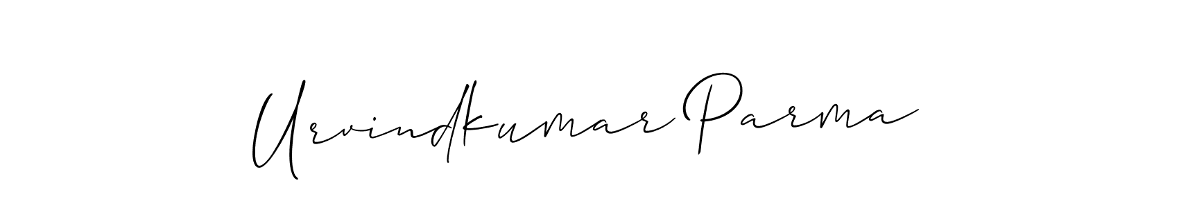 How to Draw Urvindkumar Parma signature style? Allison_Script is a latest design signature styles for name Urvindkumar Parma. Urvindkumar Parma signature style 2 images and pictures png