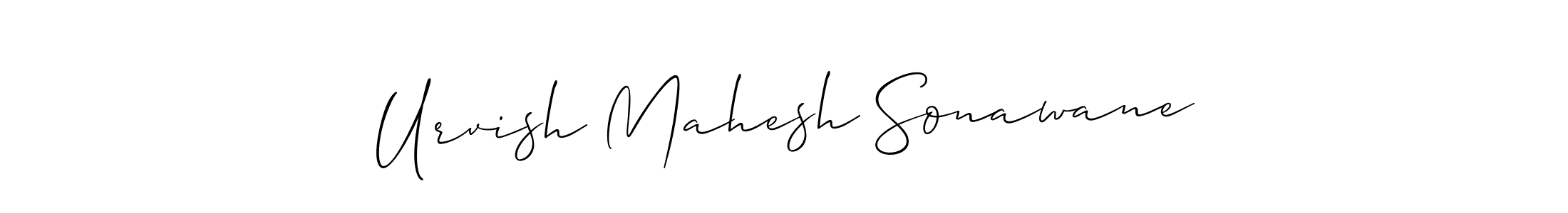 Create a beautiful signature design for name Urvish Mahesh Sonawane. With this signature (Allison_Script) fonts, you can make a handwritten signature for free. Urvish Mahesh Sonawane signature style 2 images and pictures png