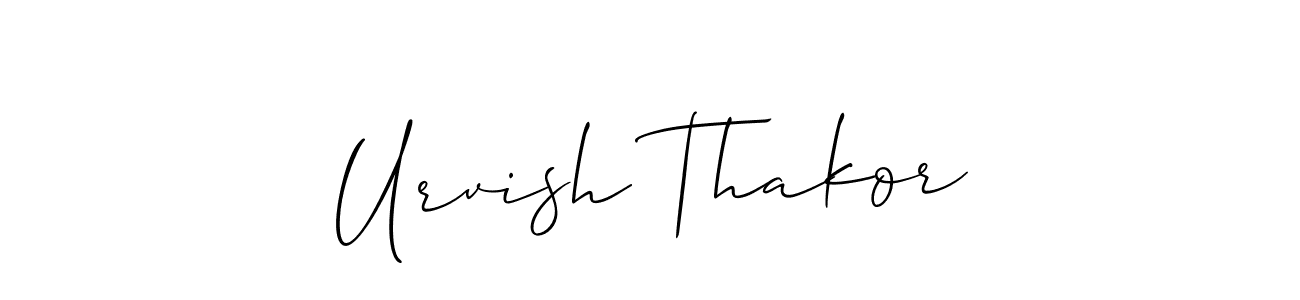 Urvish Thakor stylish signature style. Best Handwritten Sign (Allison_Script) for my name. Handwritten Signature Collection Ideas for my name Urvish Thakor. Urvish Thakor signature style 2 images and pictures png